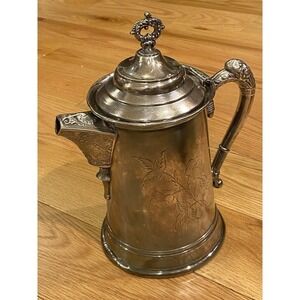 Waldorf Quadruple Silver‎ Plated 1511 Water Pitcher w/ Floral Design